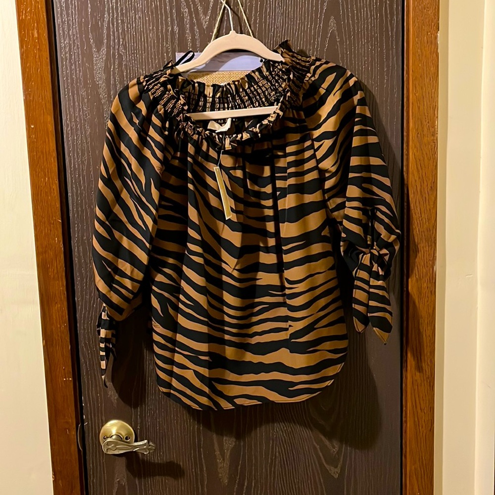 MK Blouse black/brown new